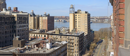 West 106th Street and Hudson River in New York City