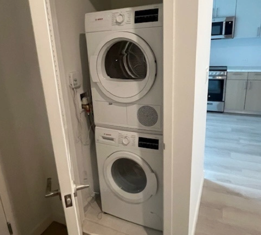 The apartments have in-unit washers and dryers, according to NYC Housing Connect. The apartments have in-unit washers and dryers, according to NYC Housing Connect.
