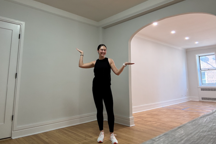 Rachel's one-bedroom co-op apartment is newly renovated. Rachel's one-bedroom co-op apartment is newly renovated.