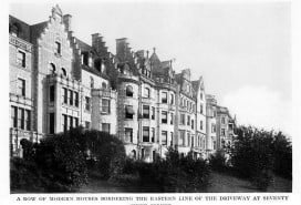 Residential buildings along 76th Street and Riverside Park in the late 19th century. Residential buildings along 76th Street and Riverside Park in the late 19th century.