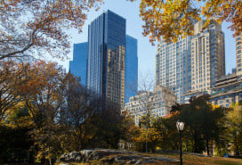 Manhattan apartment buildings seen from Central Park Manhattan apartment buildings seen from Central Park