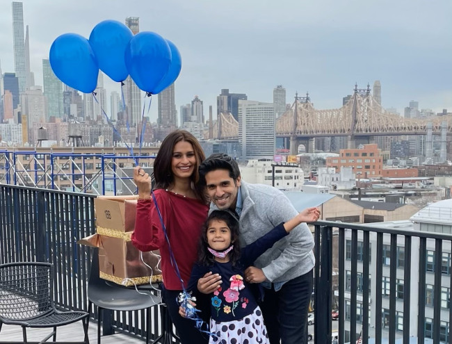 Neha Jain and family in Long Island City