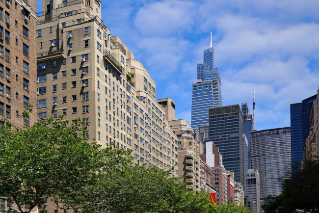 Apartment buildings on Park Avenue in Manhattan