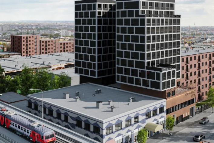 A rendering of the 13-story apartment building in the Westchester Square neighborhood of the Bronx.