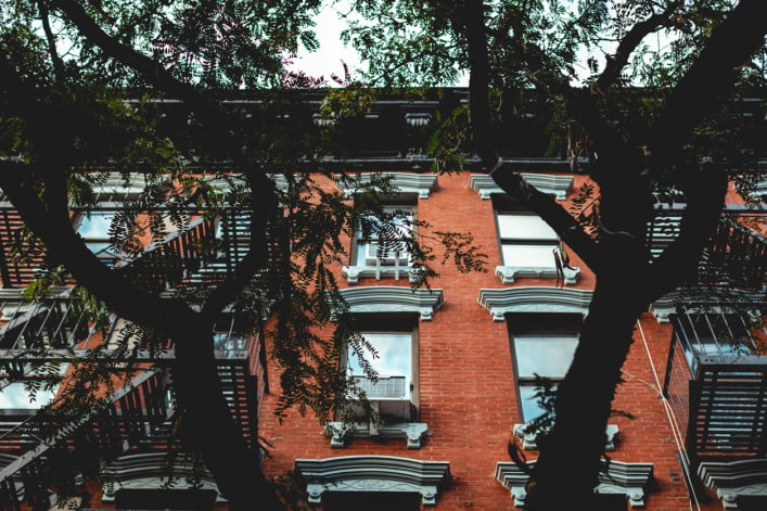 Brick apartment in New York City