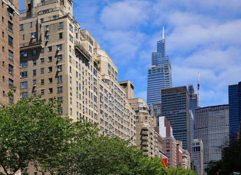 Apartment buildings on Park Avenue in Manhattan