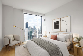 A staged apartment at 451 10th Avenue in Hudson Yards.