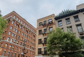 Red brick Residential buildings in New York City