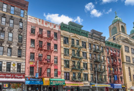 apartment buildings on Catherine Street in Lower Manhattan