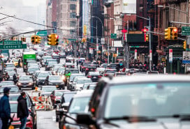 Traffic in Downtown Manhattan