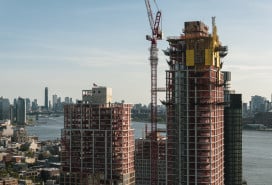 Residential towers being constructed in NYC