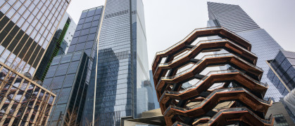 The Vessel and other buildings in Manhattan's Hudson Yards
