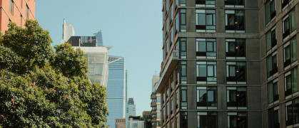 Modern NYC rental apartment building