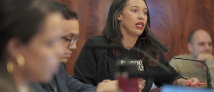 New York City Council Member Sandy Nurse speaks at the Nov. 12th hearing.