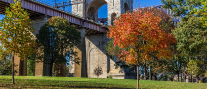 Hell Gate Bridge in Astoria Park