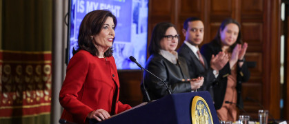 Hochul discusses her $252 billion budget for New York's 2026 fiscal year.