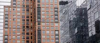 Apartment towers in NYC