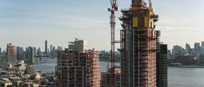 Residential towers being constructed in NYC