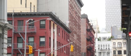 Apartment buildings at Grand and Crosby streets in Soho, Manhattan Apartment buildings at Grand and Crosby streets in Soho, Manhattan